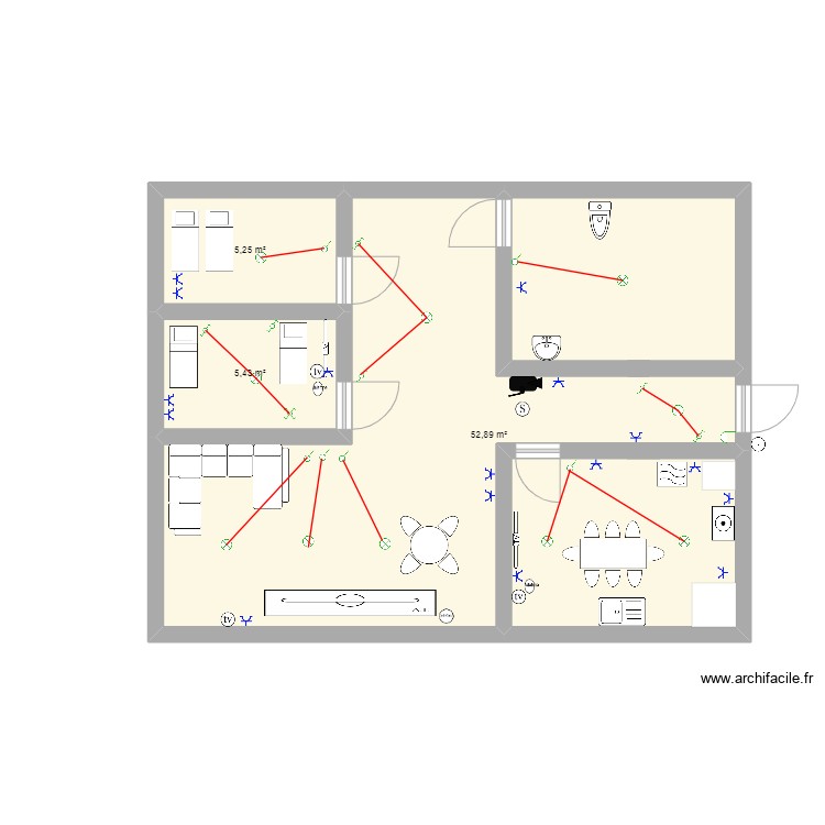  CASA. Plan de 0 pièce et 0 m2