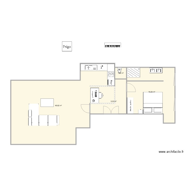 breteuil 3 pieces modif 1. Plan de 0 pièce et 0 m2