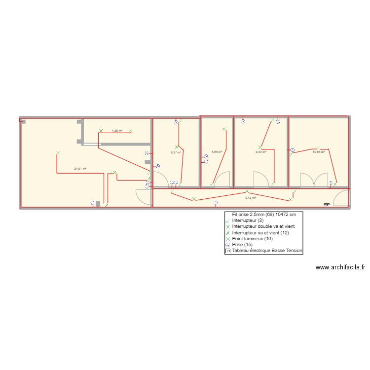 Plano de mi casa house. Plan de 0 pièce et 0 m2
