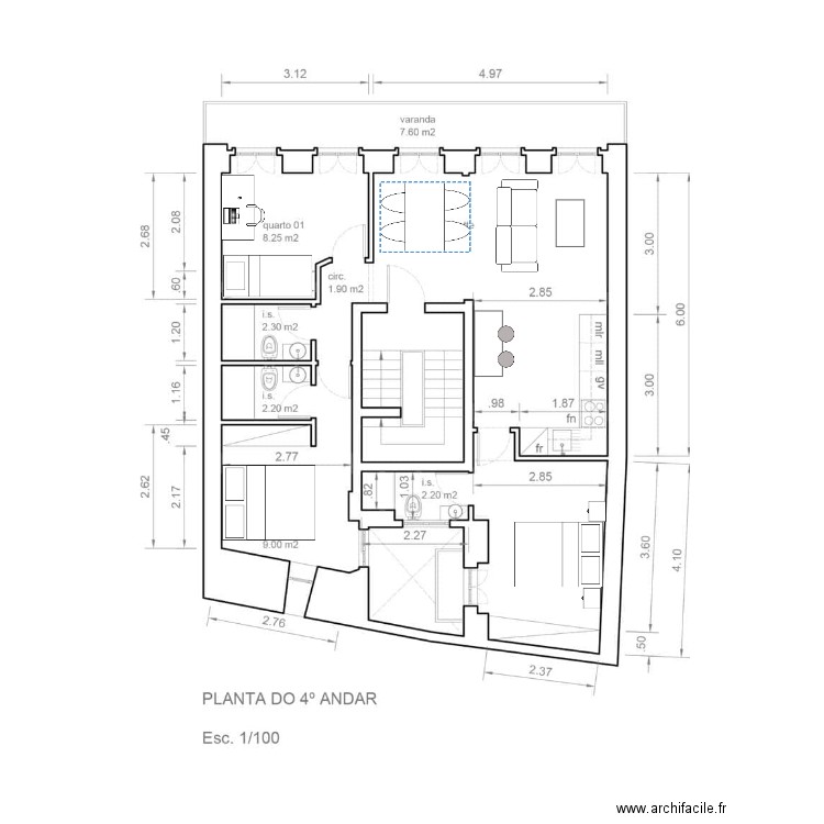 São Lázaro opção TV. Plan de 0 pièce et 0 m2