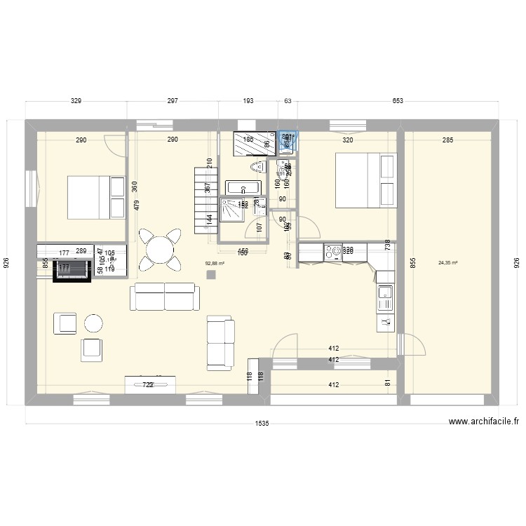 Maison 1ter. Plan de 0 pièce et 0 m2