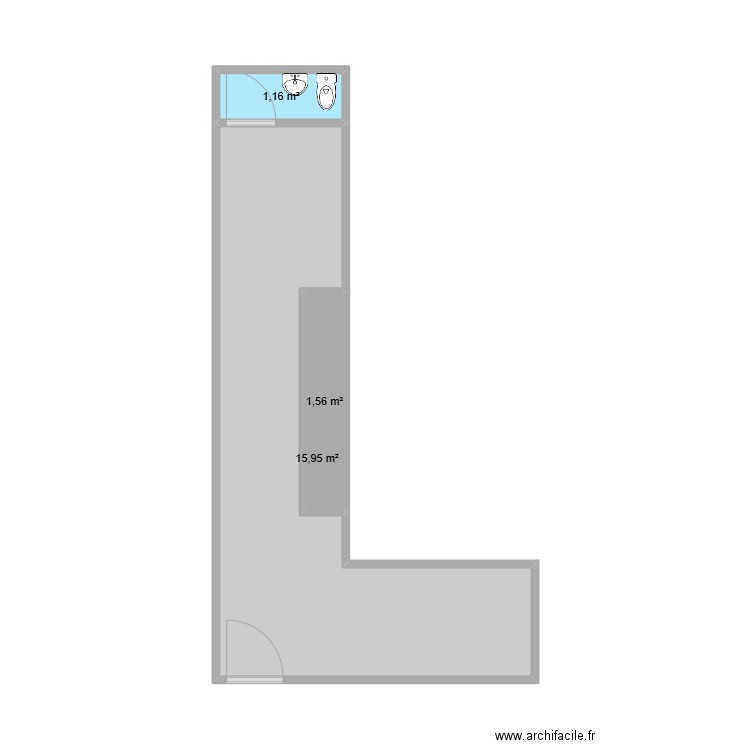 barberia. Plan de 0 pièce et 0 m2