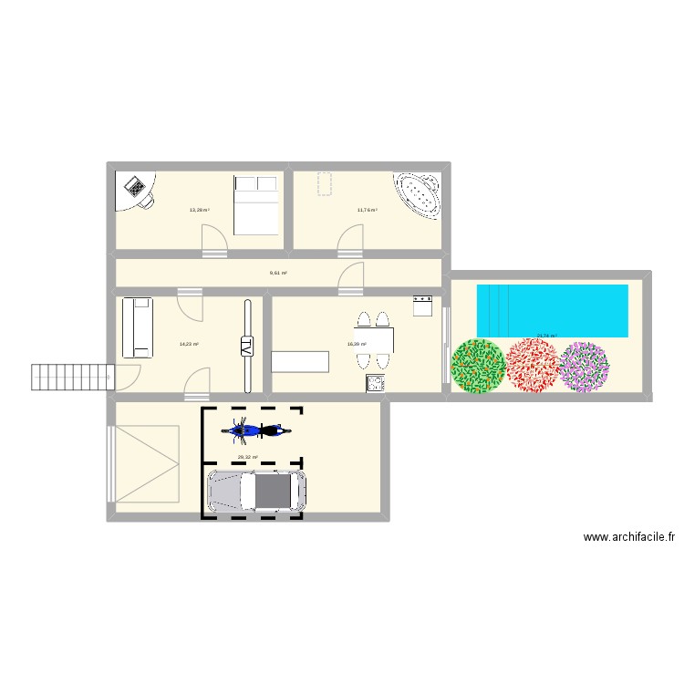  casa frances. Plan de 0 pièce et 0 m2