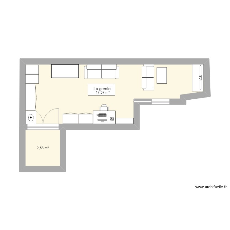 atico . Plan de 0 pièce et 0 m2