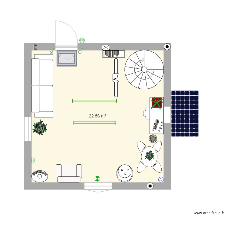 camarote. Plan de 0 pièce et 0 m2