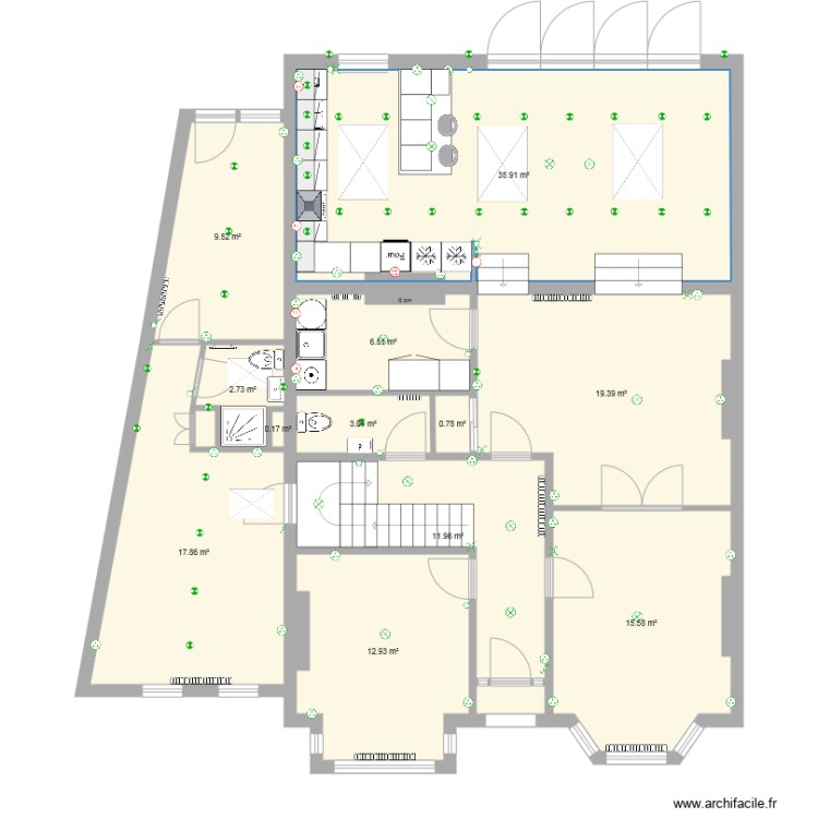 18 HFC Proposed Floor Plan alternative. Plan de 0 pièce et 0 m2