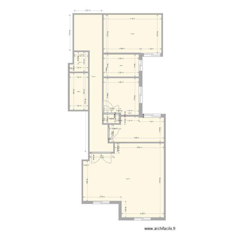 burja. Plan de 0 pièce et 0 m2