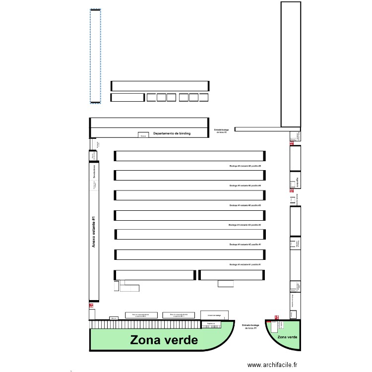 bodega 1. Plan de 0 pièce et 0 m2