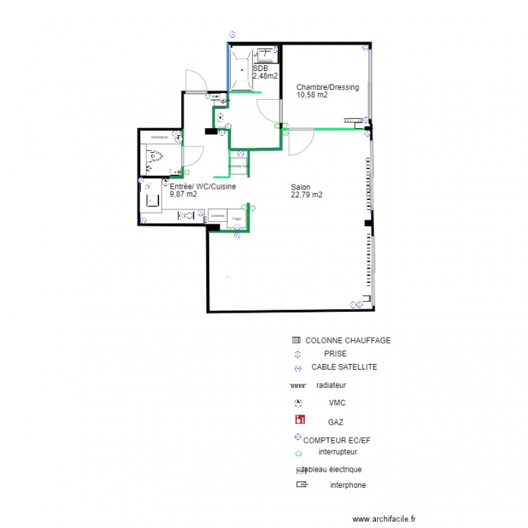 BOURET PROJET surfaces. Plan de 0 pièce et 0 m2