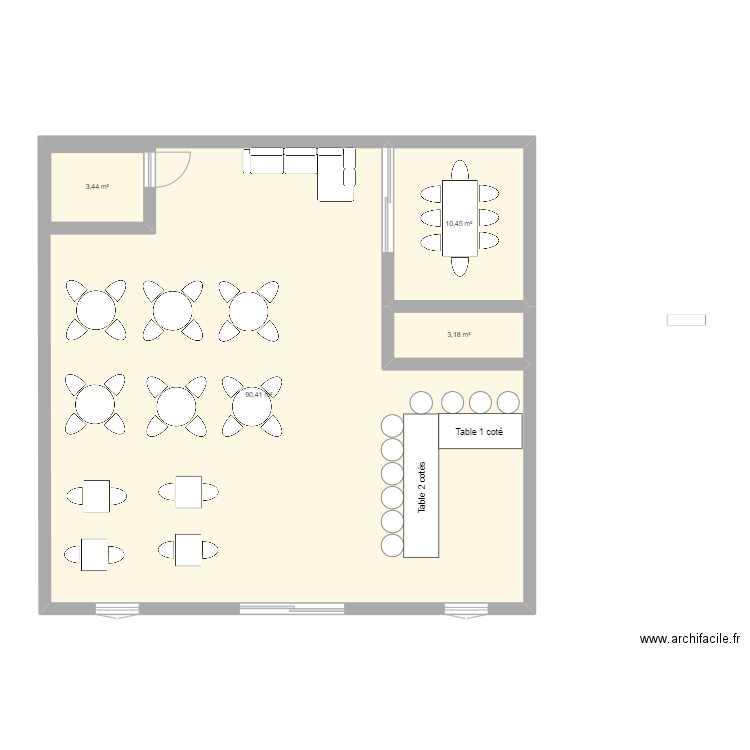 Cafeteria Daigor. Plan de 0 pièce et 0 m2