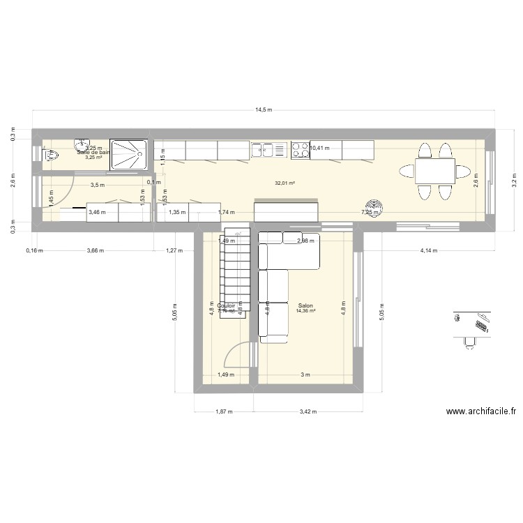 Chantefleur 2. Plan de 12 pièces et 132 m2