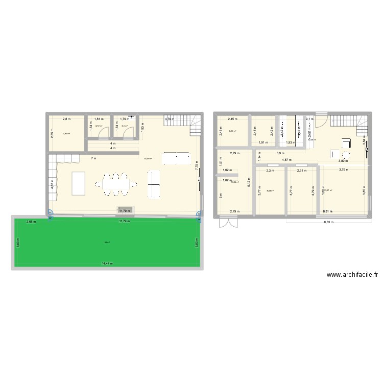 Brdo veliki stan. Plan de 0 pièce et 0 m2