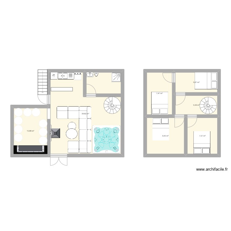 1 plan. Plan de 0 pièce et 0 m2