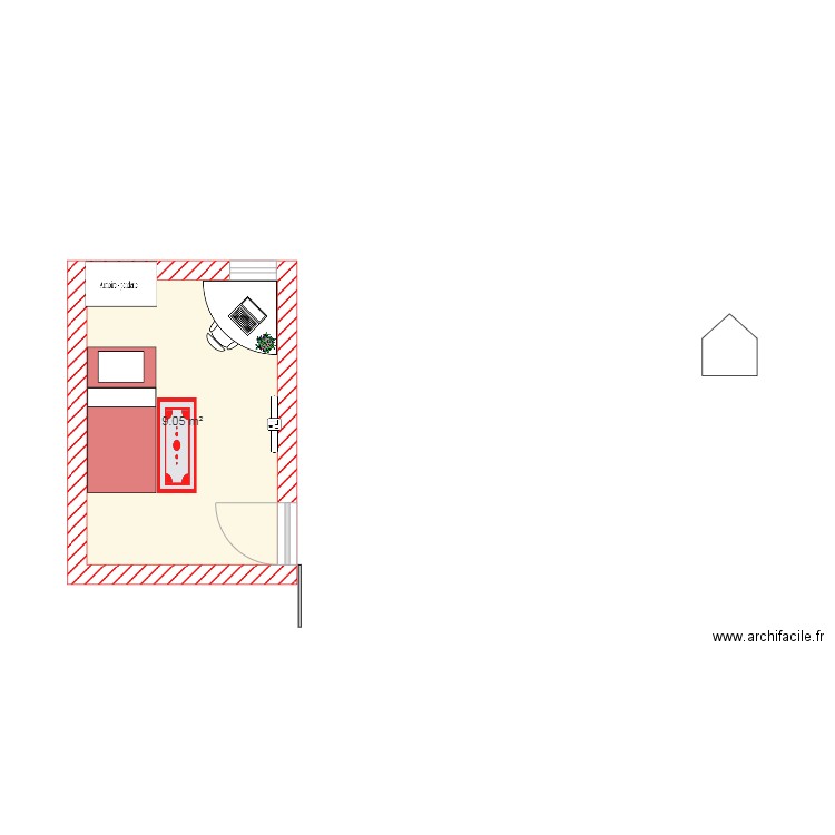 Roland dormitorio. Plan de 0 pièce et 0 m2