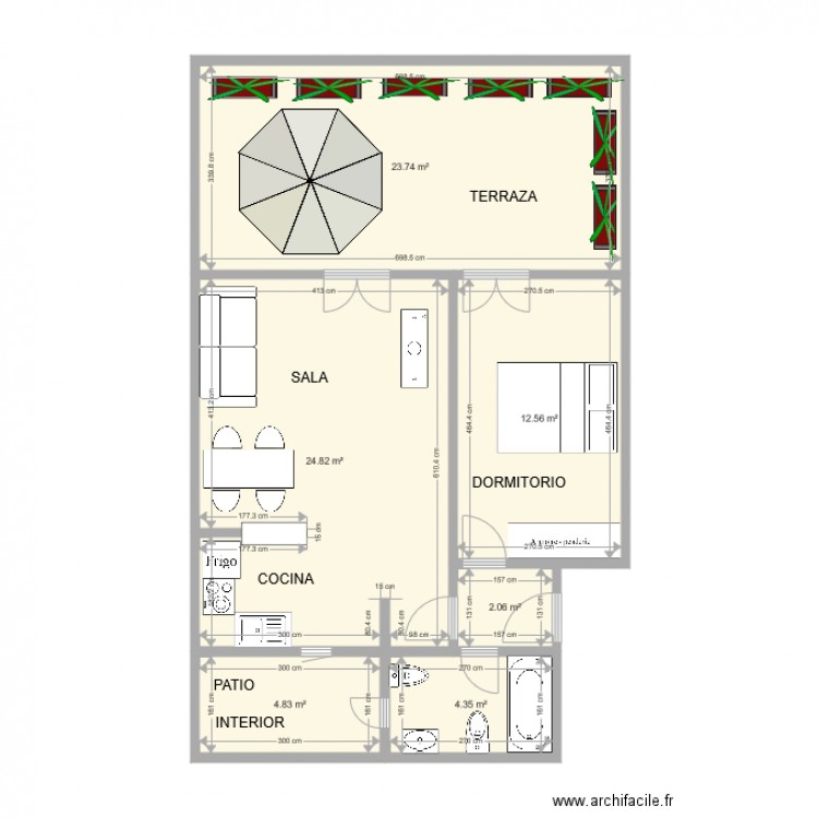eguzki. Plan de 0 pièce et 0 m2