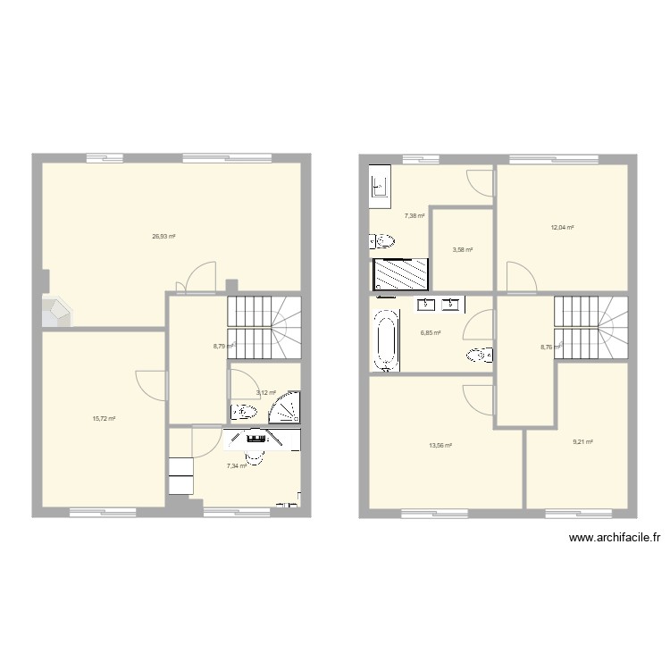 1r pis. Plan de 0 pièce et 0 m2