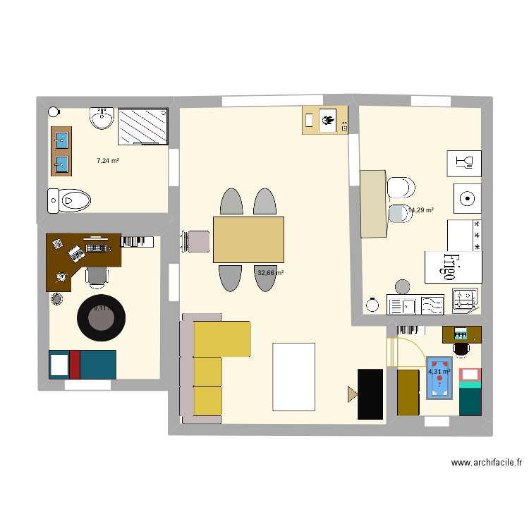 Diseño. Plan de 0 pièce et 0 m2