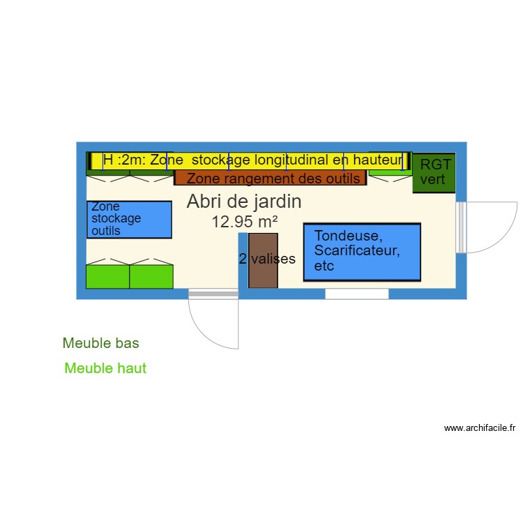Abri de jardin. Plan de 0 pièce et 0 m2