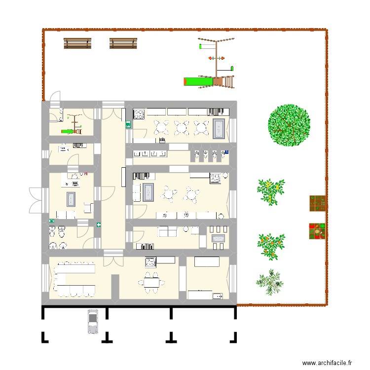 DayCare 3D Model Layout. Plan de 0 pièce et 0 m2