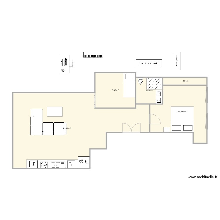 breteuil 3 pieces modif 5. Plan de 0 pièce et 0 m2