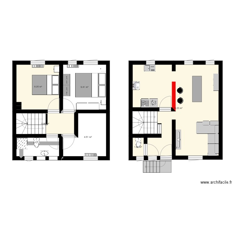 maison. Plan de 0 pièce et 0 m2