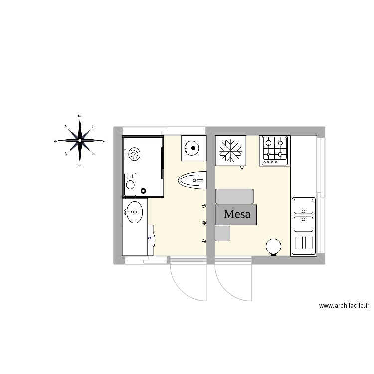 Baño-Cocina-1. Plan de 0 pièce et 0 m2