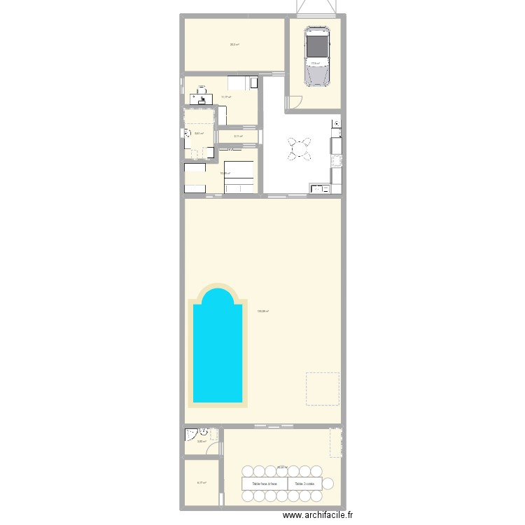 casita. Plan de 0 pièce et 0 m2