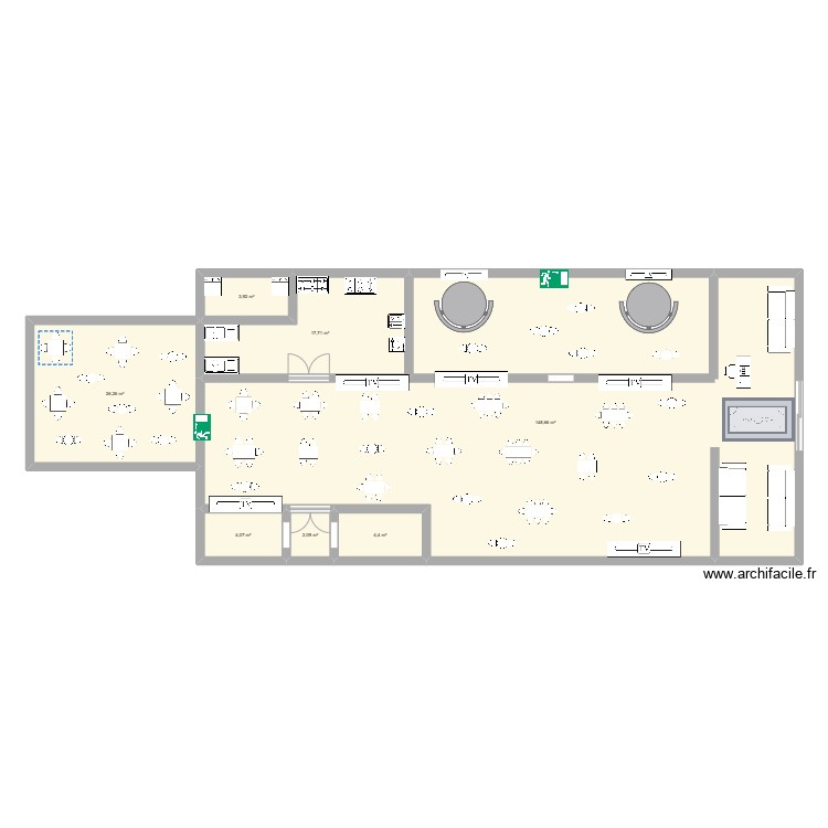 restaurante. Plan de 0 pièce et 0 m2