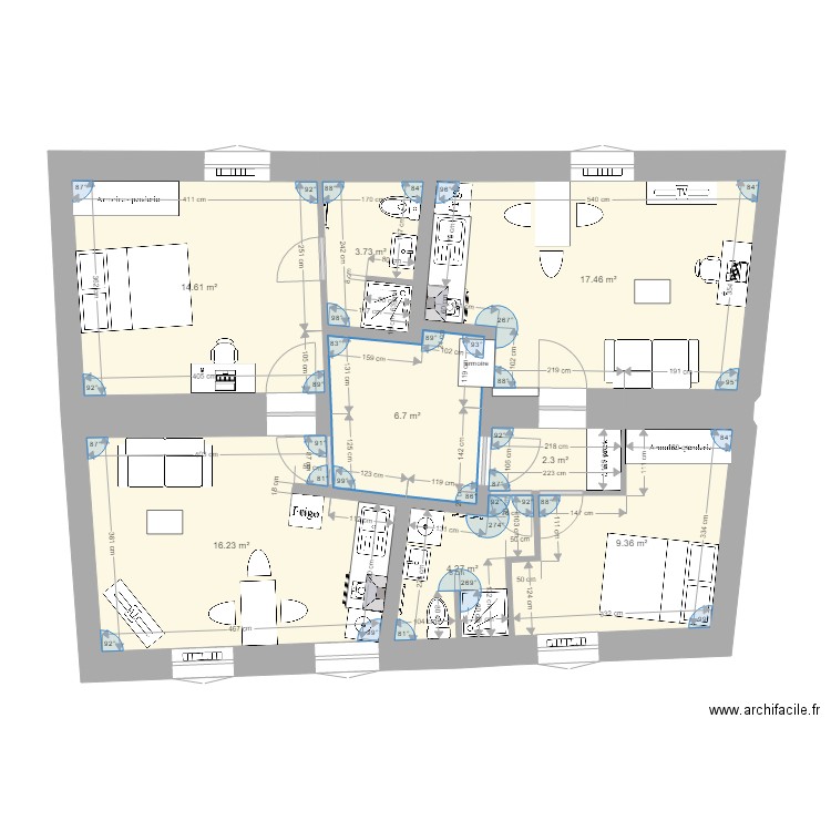st nicolas Etage 1 v2. Plan de 0 pièce et 0 m2