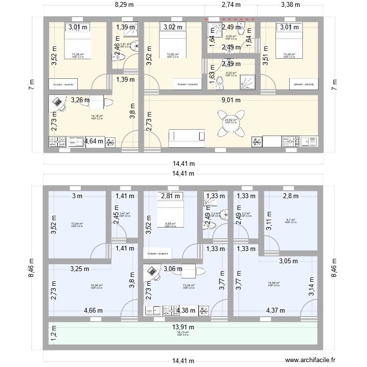 Plano opcion V2. Plan de 0 pièce et 0 m2