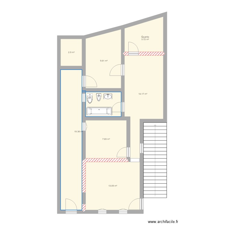 Gremio 16 0 demolições. Plan de 0 pièce et 0 m2