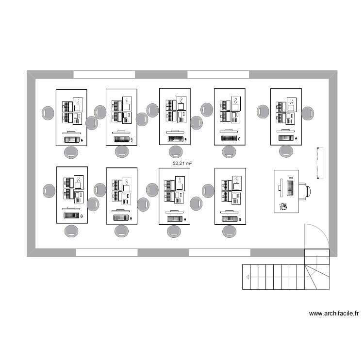 laboratorio. Plan de 0 pièce et 0 m2