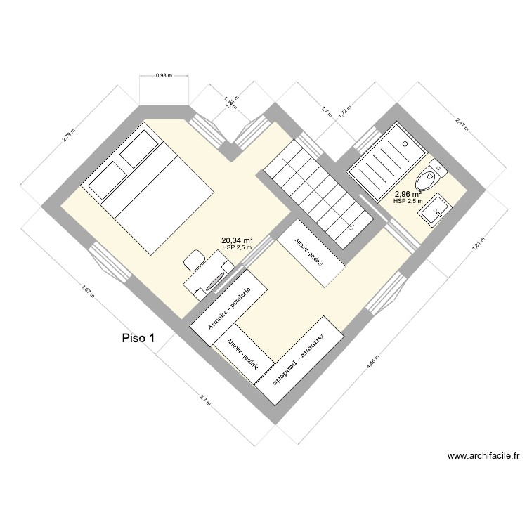 Casa Gaula_CBB_Piso_1. Plan de 0 pièce et 0 m2
