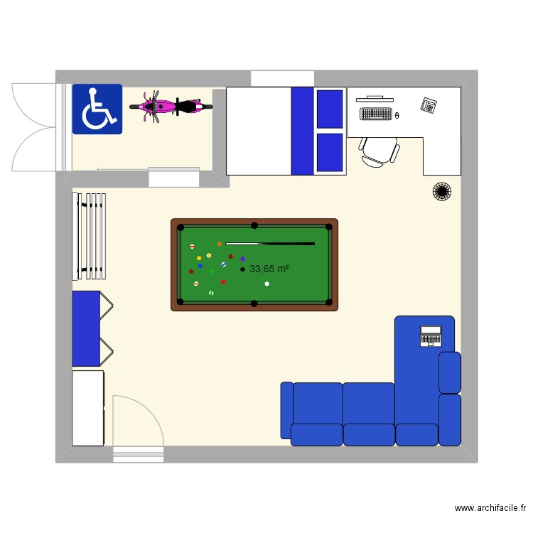 chambre. Plan de 0 pièce et 0 m2