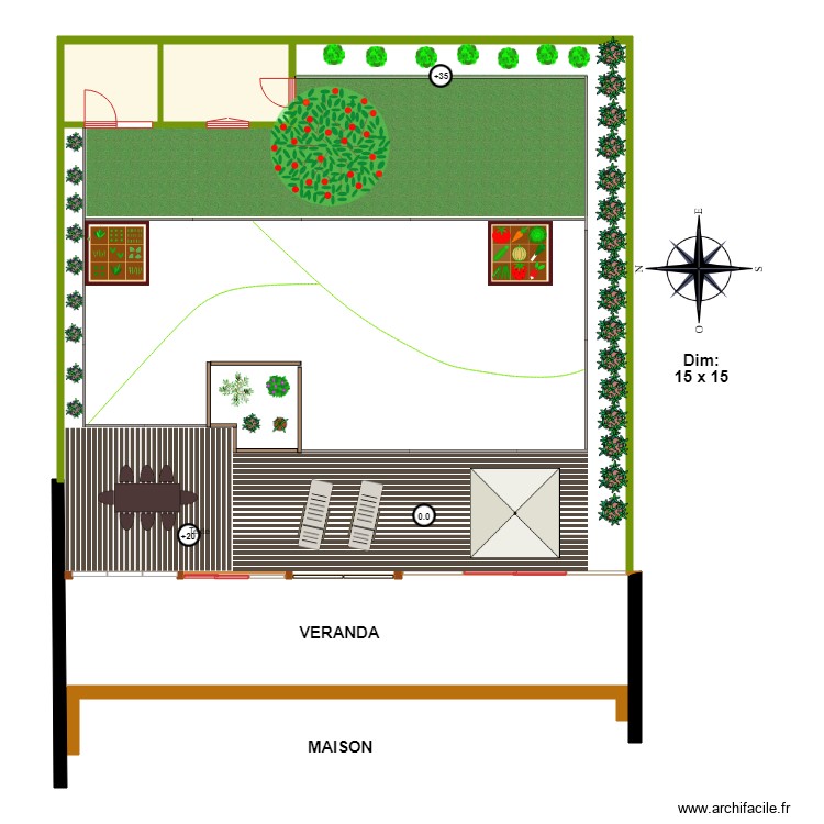 NIEUL Jardin Arri&egrave;re futur 2. Plan de 0 pièce et 0 m2