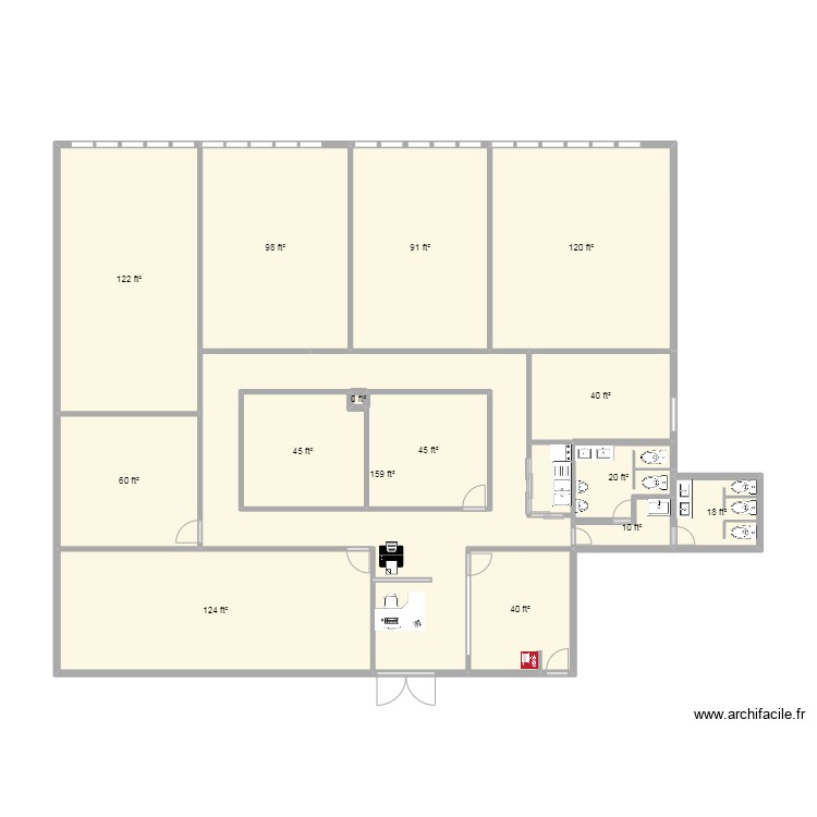 1206 office. Plan de 0 pièce et 0 m2