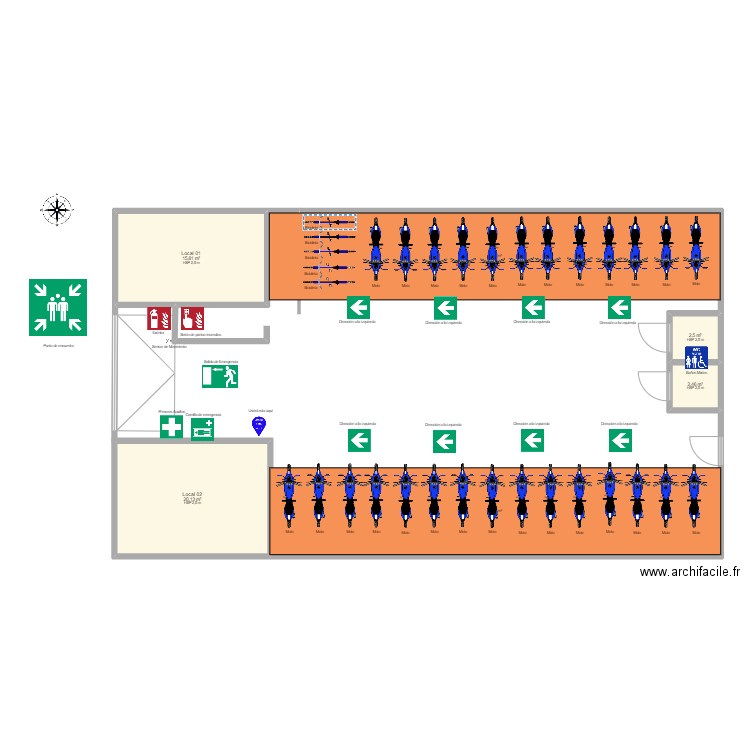Plano de Evacuación Motoparking. Plan de 0 pièce et 0 m2