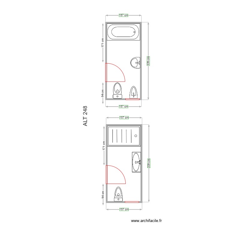 BAÑO1. Plan de 0 pièce et 0 m2