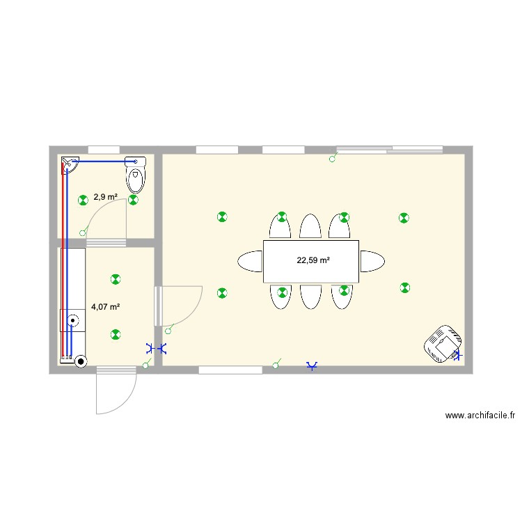 plomberie maison. Plan de 0 pièce et 0 m2