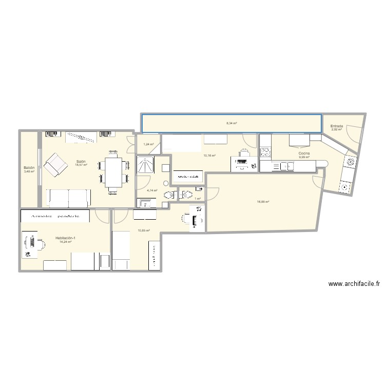 PFC3. Plan de 0 pièce et 0 m2