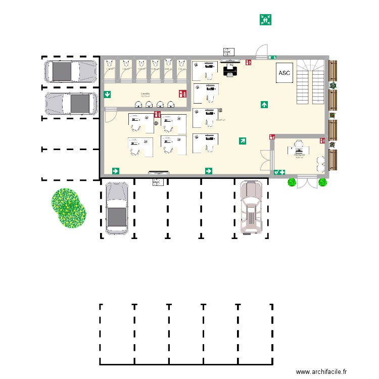 plano oficina. Plan de 0 pièce et 0 m2