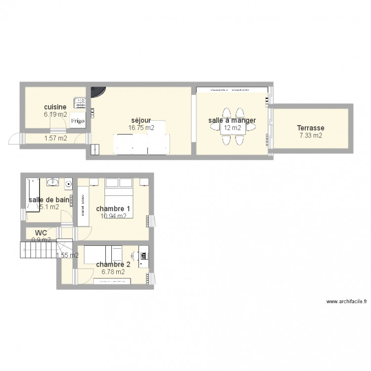 maison plan mesure. Plan de 0 pièce et 0 m2