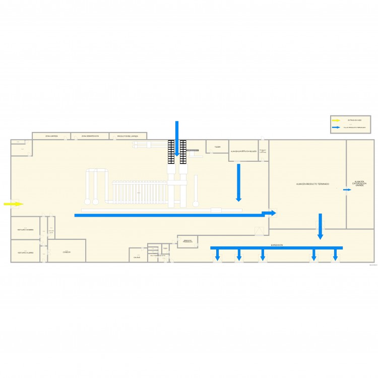 Camar flujo de producto. Plan de 0 pièce et 0 m2