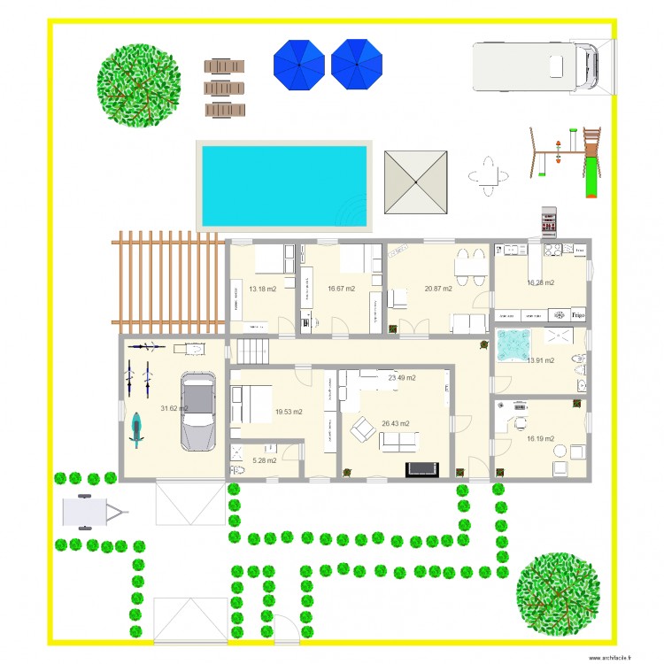 la maison. Plan de 0 pièce et 0 m2