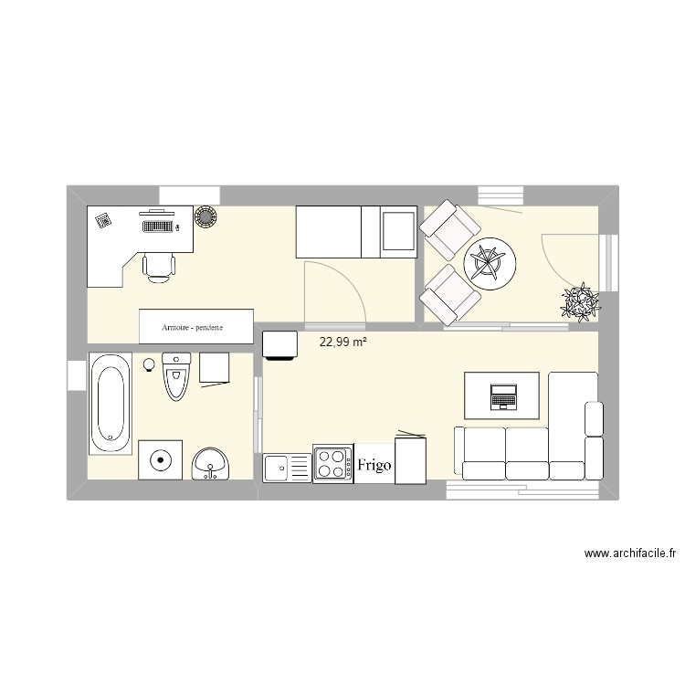 ejercicio 2,5. Plan de 0 pièce et 0 m2