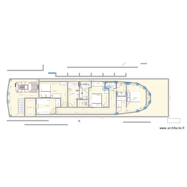 boat. Plan de 0 pièce et 0 m2