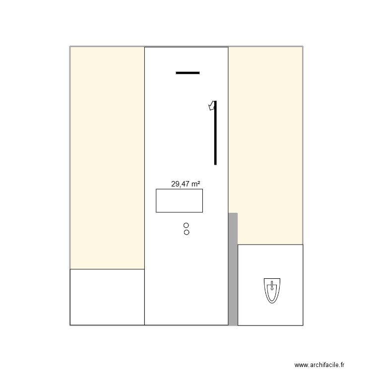 plek nis in douche. Plan de 0 pièce et 0 m2
