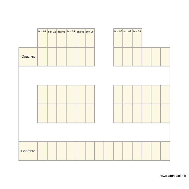 plan boxes. Plan de 0 pièce et 0 m2