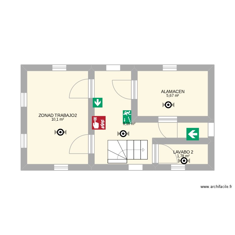 PLANTA 1. Plan de 4 pièces et 27 m2