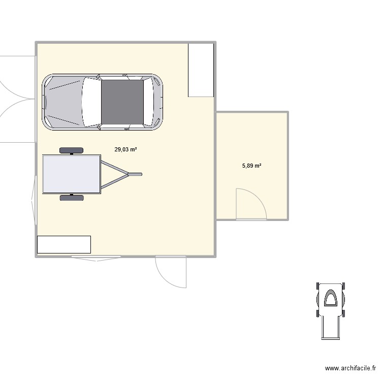 garage 30m2 quer. Plan de 0 pièce et 0 m2